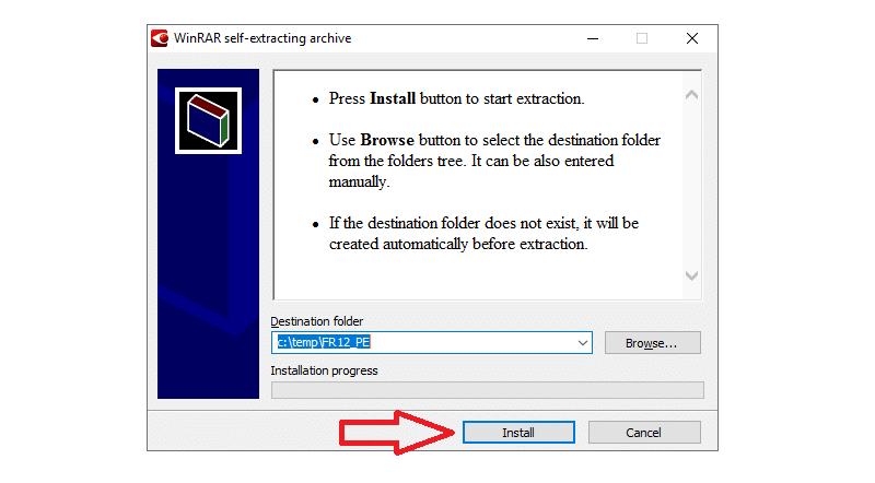 Nhấn nút Install
